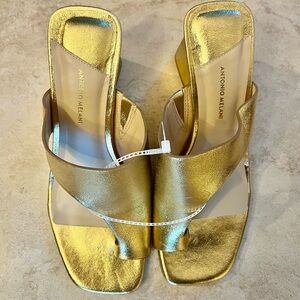 Antonio Melani Metallic Gold Heels